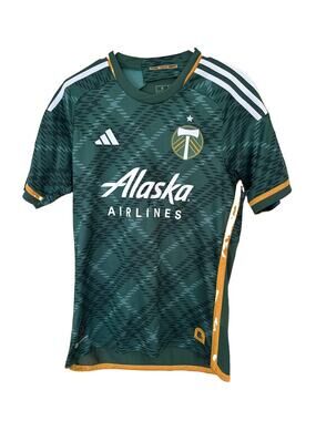 Adidas Portland Timbers Jersey Mens Small S Green 2023/24 Home Plaid Soccer